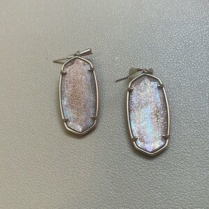 Kendra Scott Faceted Elle Drop Earrings in Gold Dusted Pink Illusion, Rose Gold